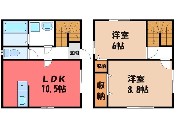 宇都宮駅 徒歩28分 1階の物件間取画像